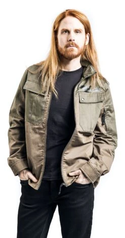 "Brown Jacket With Large Front Pockets" Between-seasons Jacket Brown By Black Premium By EMP -Fashionable Men's Clothing Store 459544wa