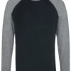 "Long Raglan Road" Long-sleeve Shirt Black/mottled Light Grey By RED By EMP