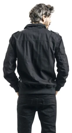 "Lennox Jacket" Between-seasons Jacket Black By Brandit -Fashionable Men's Clothing Store 463512wb
