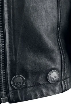 "Black/Red Leather Biker Jacket" Leather Jacket Black-red By Rock Rebel By EMP -Fashionable Men's Clothing Store 464867d3