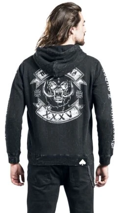 "EMP Signature Collection" Hooded Zip Anthracite By Motörhead -Fashionable Men's Clothing Store 465181wb