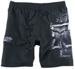 "Broken Logo" Swim Shorts Black-grey By Rammstein