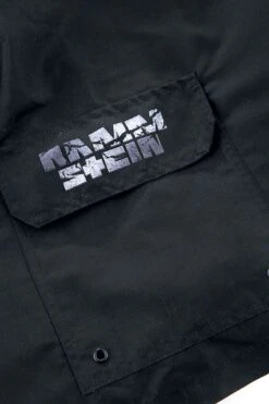 "Broken Logo" Swim Shorts Black-grey By Rammstein -Fashionable Men's Clothing Store 465240d2