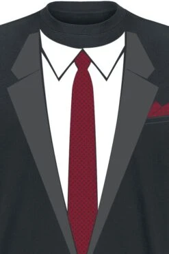 "Jacket With Tie" T-Shirt Black By Alcohol & Party -Fashionable Men's Clothing Store 465416d