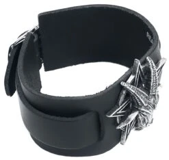 "Baphomet" Leather Bracelet Black By Alchemy Gothic -Fashionable Men's Clothing Store 465757a3