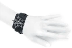 "Baphomet" Leather Bracelet Black By Alchemy Gothic -Fashionable Men's Clothing Store 465757c