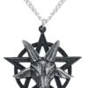 "Baphomet Pendant" Necklace Black-silver By Alchemy Gothic -Fashionable Men's Clothing Store 465785a