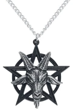 "Baphomet Pendant" Necklace Black-silver By Alchemy Gothic