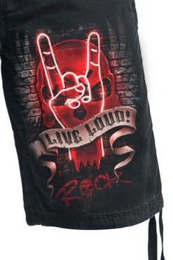 "Live Loud" Shorts Black By Spiral -Fashionable Men's Clothing Store 465806d