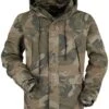 "Camouflage Jacket With Embroidery" Between-seasons Jacket Camouflage By Rock Rebel By EMP -Fashionable Men's Clothing Store 466982a
