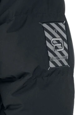 "Black Puffer Jacket With Removable Hood" Winter Jacket Black By RED By EMP -Fashionable Men's Clothing Store 466985d3