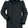 "Black Winter Jacket With Faux Fur Collar" Winter Jacket Black By RED By EMP 1 "Black Winter Jacket With Faux Fur Collar" Winter Jacket Black By RED By EMP -Fashionable Men's Clothing Store 466986a
