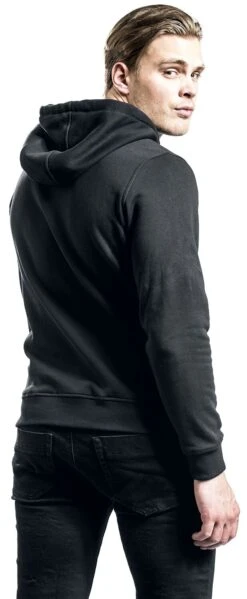 "Classic Logo" Hooded Sweater Black By Stranger Things -Fashionable Men's Clothing Store 467353wb