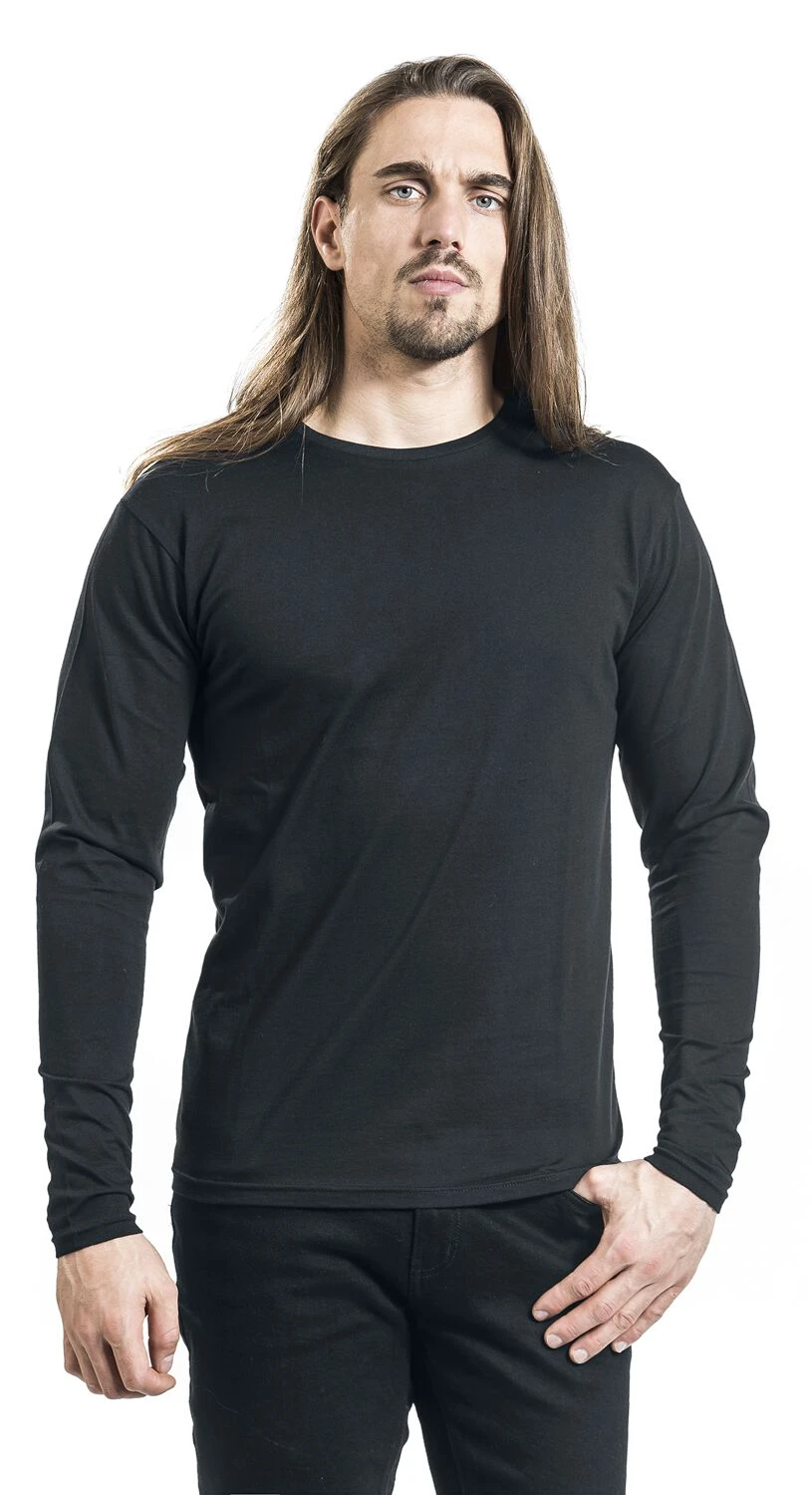 "Double Pack Black Long-Sleeve Tops With Crew Neck And V Neck" Long-sleeve Shirt Black By Black Premium By EMP 9 "Double Pack Black Long-Sleeve Tops With Crew Neck And V Neck" Long-sleeve Shirt Black By Black Premium By EMP - Image 7