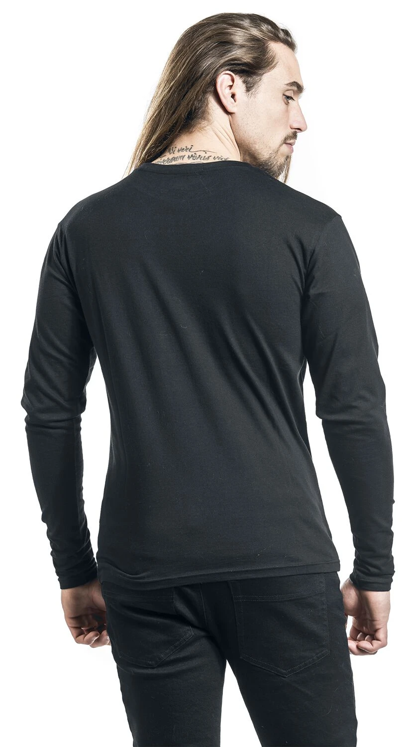 "Double Pack Black Long-Sleeve Tops With Crew Neck And V Neck" Long-sleeve Shirt Black By Black Premium By EMP 10 "Double Pack Black Long-Sleeve Tops With Crew Neck And V Neck" Long-sleeve Shirt Black By Black Premium By EMP - Image 8