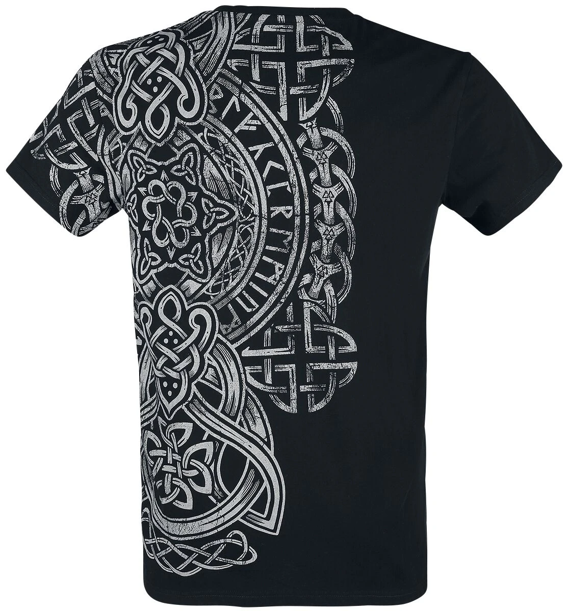 "Black T-shirt With Print And V-Neckline" T-Shirt Black By Black Premium By EMP 4 "Black T-shirt With Print And V-Neckline" T-Shirt Black By Black Premium By EMP - Image 2