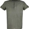 "Green T-shirt With Buttons And Turn-up Sleeves" T-Shirt Green By Black Premium By EMP 1 "Green T-shirt With Buttons And Turn-up Sleeves" T-Shirt Green By Black Premium By EMP -Fashionable Men's Clothing Store 469213a