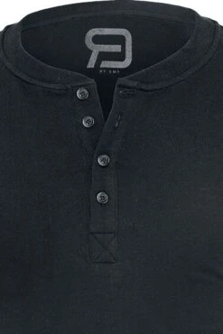 "Basic Henley" Long-sleeve Shirt Black By RED By EMP -Fashionable Men's Clothing Store 469312d