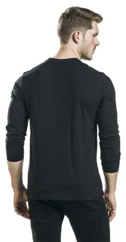 "Basic Henley" Long-sleeve Shirt Black By RED By EMP -Fashionable Men's Clothing Store 469312wb
