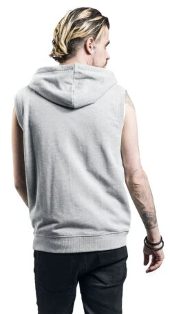 "Grey Sweat Vest With Hood" Vest Grey By RED By EMP -Fashionable Men's Clothing Store 469842wb