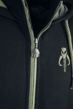 "The Mandalorian" Hooded Zip Black-olive By Star Wars -Fashionable Men's Clothing Store 471175d