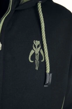 "The Mandalorian" Hooded Zip Black-olive By Star Wars -Fashionable Men's Clothing Store 471175d3
