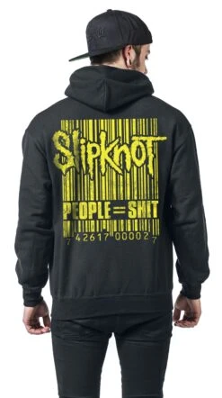 "People Barcode" Hooded Sweater Black By Slipknot -Fashionable Men's Clothing Store 474192wb