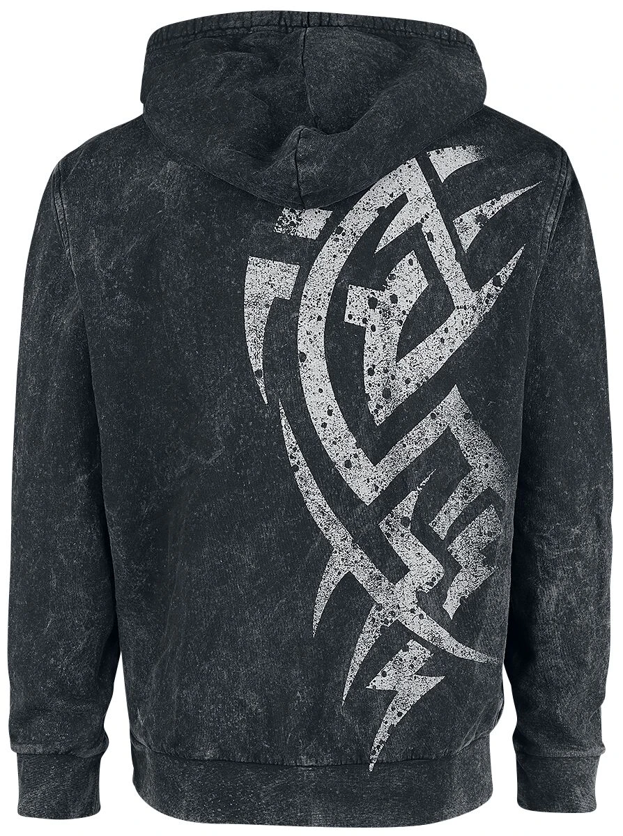 "Bloody Scratch" Hooded Sweater Grey By Outer Vision 4 "Bloody Scratch" Hooded Sweater Grey By Outer Vision - Image 2