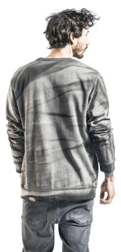 "Joe Sweatshirt" Sweatshirt Grey-black By Outer Vision -Fashionable Men's Clothing Store 474769wb