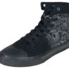 "Black Sneakers With Skull Print" Sneakers High Black By Black Premium By EMP -Fashionable Men's Clothing Store 476731a