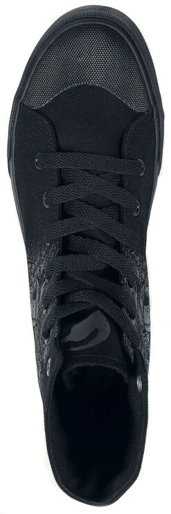 "Black Sneakers With Skull Print" Sneakers High Black By Black Premium By EMP -Fashionable Men's Clothing Store 476731a4