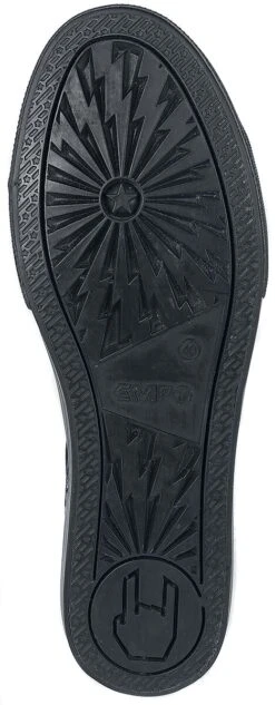 "Black Sneakers With Skull Print" Sneakers High Black By Black Premium By EMP -Fashionable Men's Clothing Store 476731a5