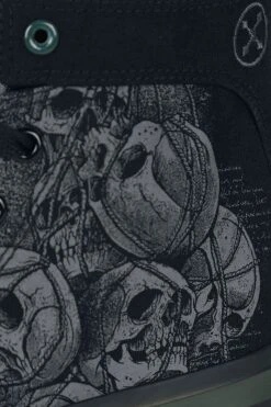 "Black Sneakers With Skull Print" Sneakers High Black By Black Premium By EMP -Fashionable Men's Clothing Store 476731d