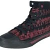 "Red/Black Batik-Look Sneakers" Sneakers High Red-black By RED By EMP -Fashionable Men's Clothing Store 477016a