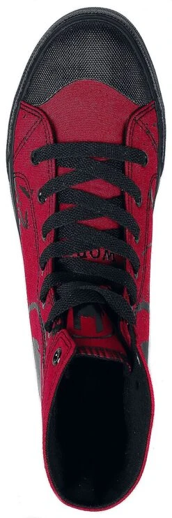"Red Sneakers With Rockhand Print" Sneakers High Red By EMP Basic Collection 11 "Red Sneakers With Rockhand Print" Sneakers High Red By EMP Basic Collection -Fashionable Men's Clothing Store 478241a4