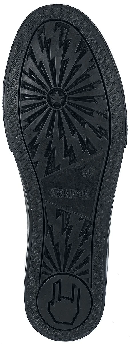 "Red Sneakers With Rockhand Print" Sneakers High Red By EMP Basic Collection 7 "Red Sneakers With Rockhand Print" Sneakers High Red By EMP Basic Collection - Image 5