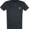 "Black Polo Shirt With Embroidery And Red Details" T-Shirt Black By EMP Premium Collection -Fashionable Men's Clothing Store 479474a