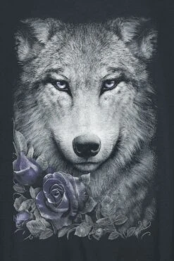 "Wolf Roses" Tanktop Black By Spiral 8 "Wolf Roses" Tanktop Black By Spiral -Fashionable Men's Clothing Store 479551d