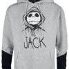 "Jack" Hooded Sweater Mottled Grey By The Nightmare Before Christmas