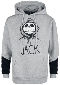 "Jack" Hooded Sweater Mottled Grey By The Nightmare Before Christmas