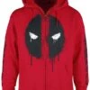 "Deadpool - Logo" Hooded Zip Red By Deadpool -Fashionable Men's Clothing Store 480564a