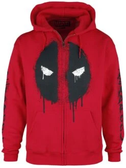 "Deadpool - Logo" Hooded Zip Red By Deadpool