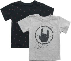 "Set Of Two Kids’ Black/grey T-shirts" T-Shirt Black-grey By EMP Stage Collection