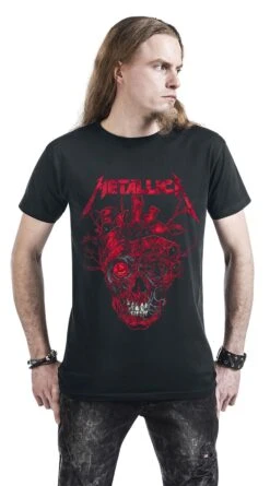 "Heart Skull" T-Shirt Black By Metallica -Fashionable Men's Clothing Store 482863wa