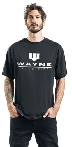 "Wayne Industries" T-Shirt Black By Batman -Fashionable Men's Clothing Store 483154wa