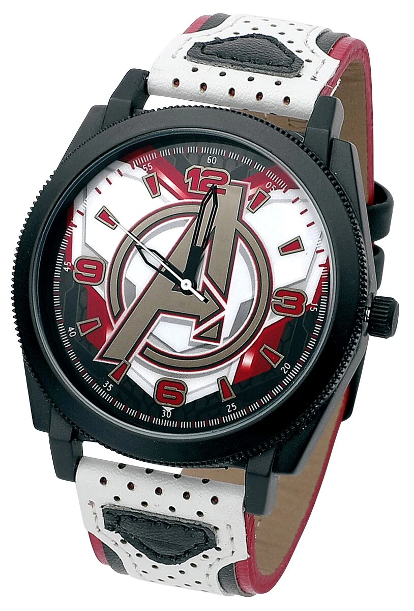 "Avengers Logo" Wristwatches White-black-red By Avengers 3 "Avengers Logo" Wristwatches White-black-red By Avengers