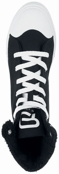 "Black Lined Sneakers With Print Details" Sneakers High Black By RED By EMP 12 "Black Lined Sneakers With Print Details" Sneakers High Black By RED By EMP -Fashionable Men's Clothing Store 485639a4