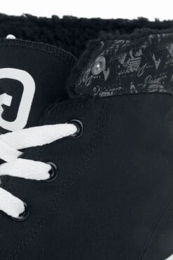 "Black Lined Sneakers With Print Details" Sneakers High Black By RED By EMP 14 "Black Lined Sneakers With Print Details" Sneakers High Black By RED By EMP -Fashionable Men's Clothing Store 485639d