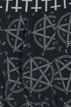 "Black Boxershorts Set With Prints" Boxer Shorts Set Black By Gothicana By EMP -Fashionable Men's Clothing Store 485843d