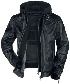 "Logo" Leather Jacket Black By Rammstein -Fashionable Men's Clothing Store 487816c